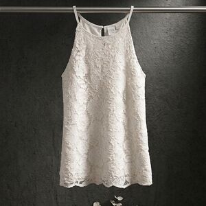 Simons White Lace Detail Top